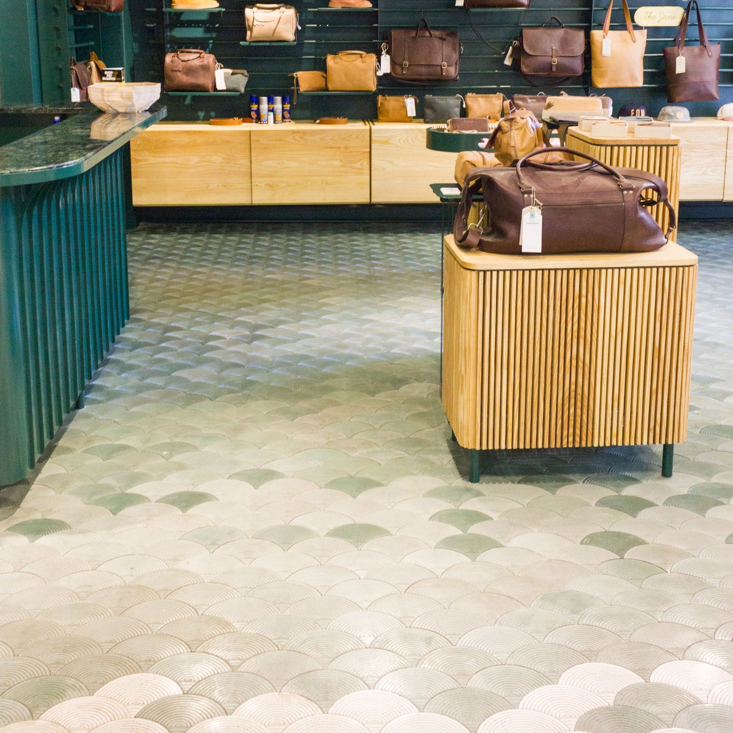 Scallop Tile on floor