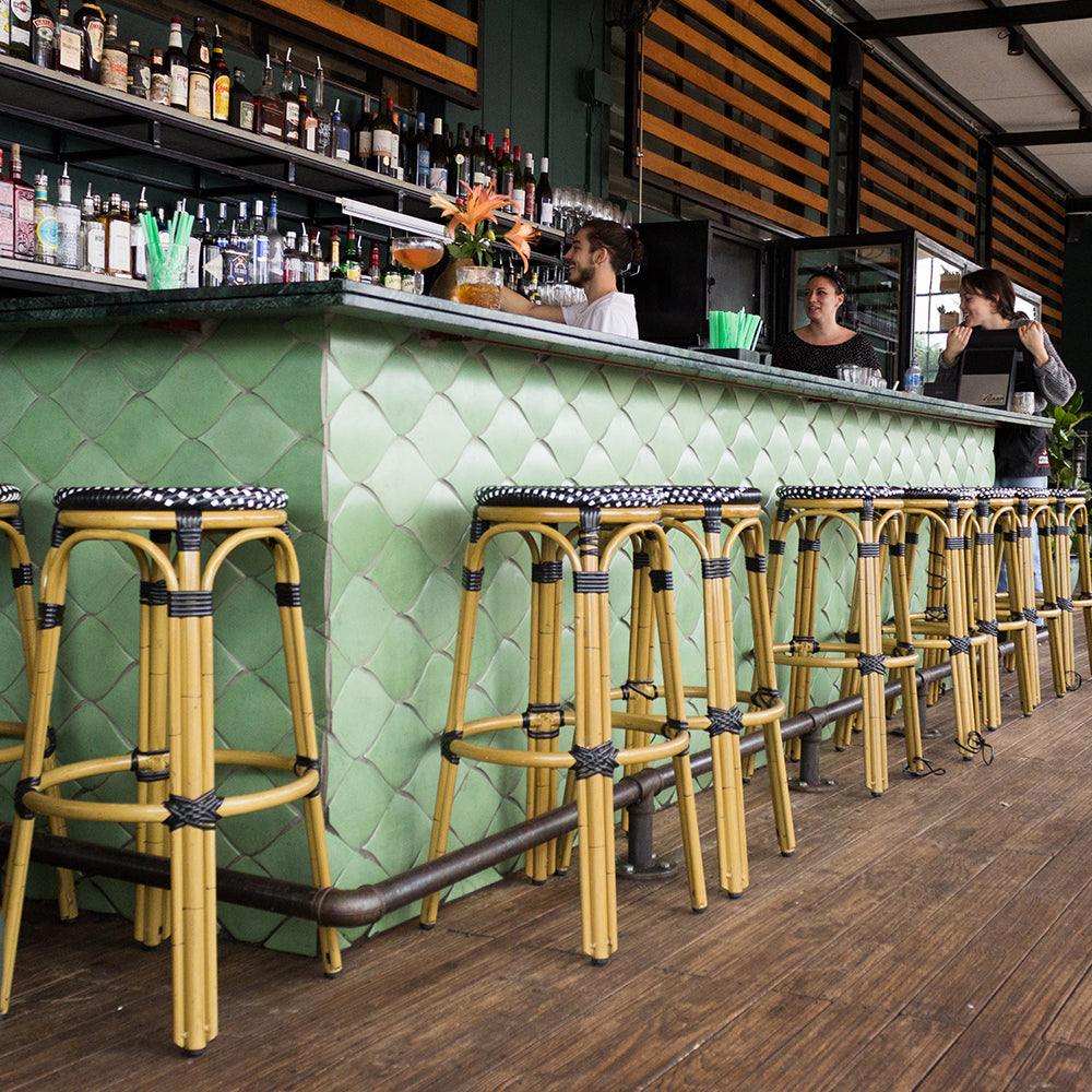 Leaf Tile on restaurant island